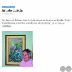 ARTISTA DILECTA - Por NANCY DURÉ CÁCERES - Domingo, 04 de Setiembre de 2011